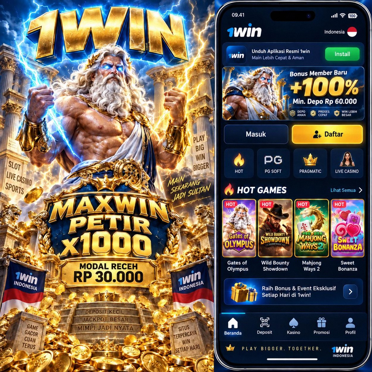 1WIN - Portal Hiburan Game Online Mobile Resmi & Terpercaya